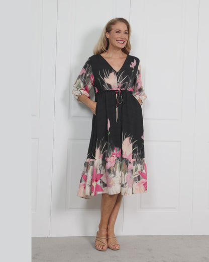 Rosalie Dress - Midnight Bloom