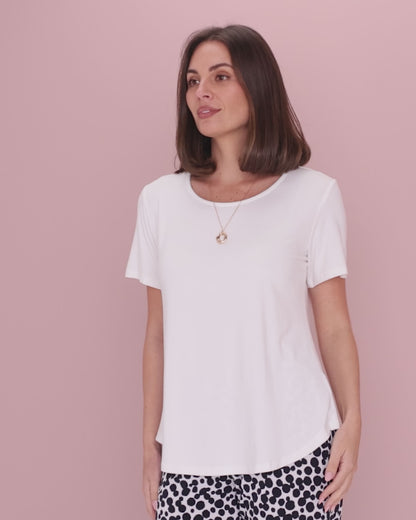 Athens Bamboo Tee - White