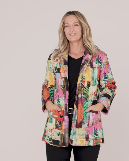 Quinn Reversible Quilted Jacket - Multi Patch