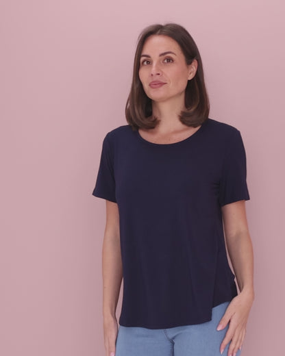 Athens Bamboo Tee - Navy