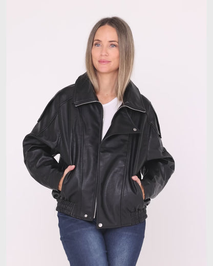 Hartwell Faux Leather Jacket - Black