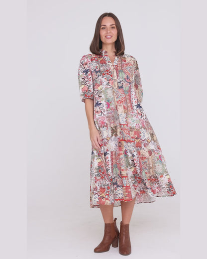 Palermo Dress - Patchwork Print