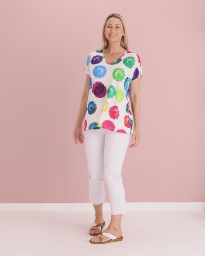Carla Floral Bouquet Tee - Floral Spot