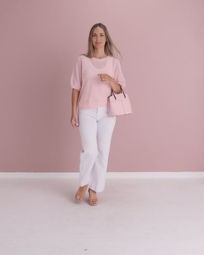 Joelle Summer Knit Top - Pink
