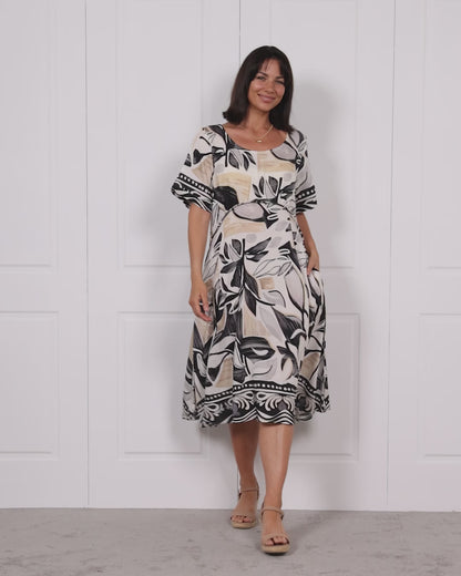 Wellington Dress - Black Tapestry