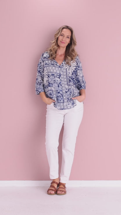 Saskia Shirt - Seaside Floral