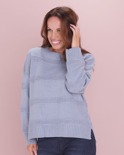 Rome Knit Jumper - Powder Blue