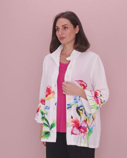 Lilly Print Shirt - White/Floral