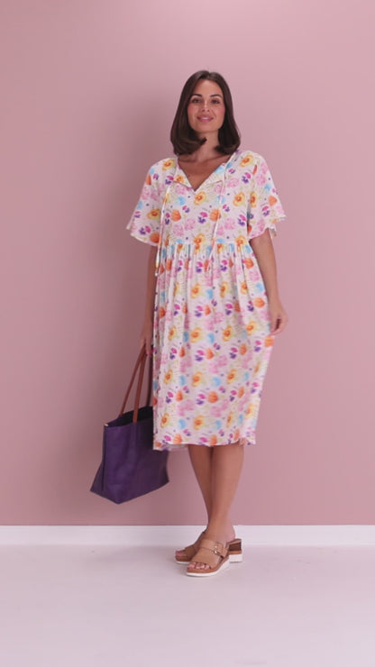 Avery Cotton Dress - Spring Wildflowers