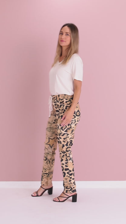 Beth Pants - Cheetah Print