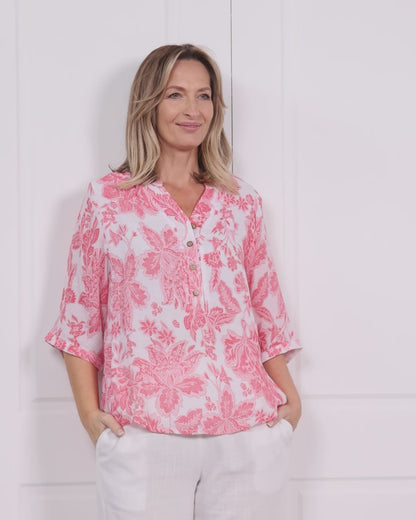 Marissa Blouse - Pink Bloom