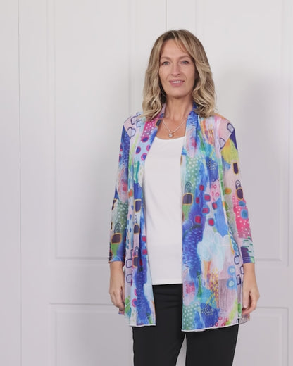 Naomi Mesh Jacket - Watercolour Pastel