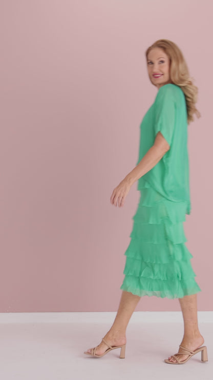 Margo Silk Dress - Jewel Green