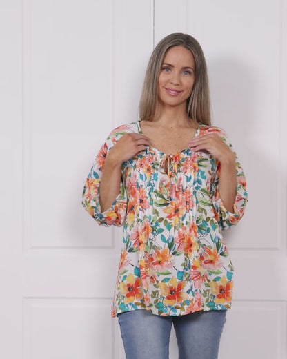 Toulouse Cotton Top - Amber Garden