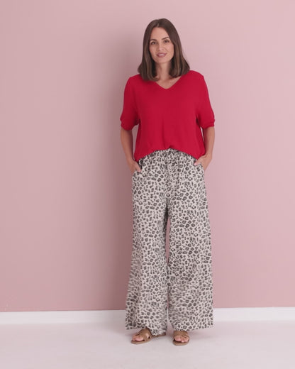 Marinda Pants - Leopard Print