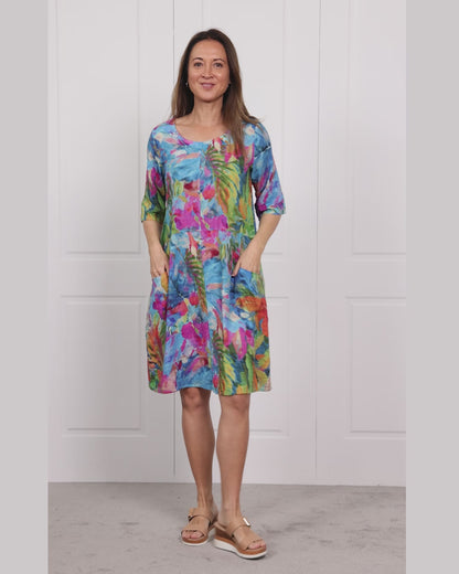 Eva Dress - Watercolour Floral