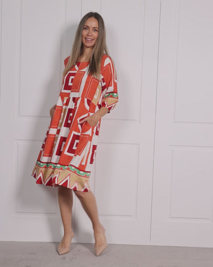 Priyanka Dress - Terracotta Mosaic