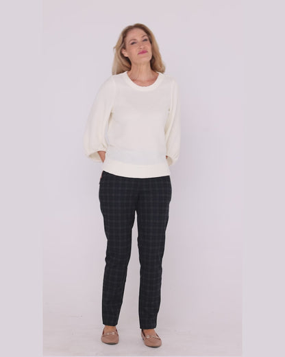 Carina Pants - Navy Check