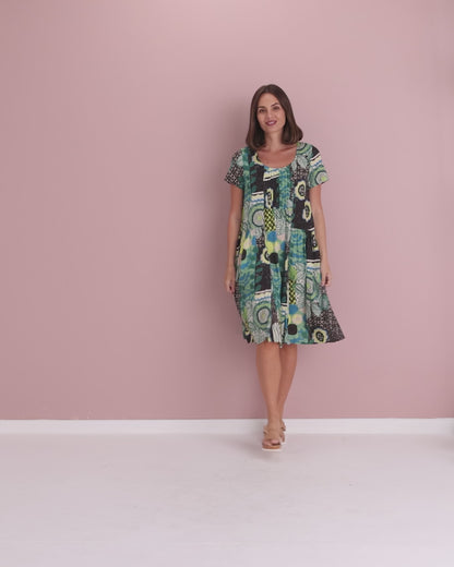 Emery Cotton Dress - Peacock Impressions