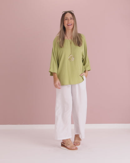 Summer Ease Essential Top - Lime