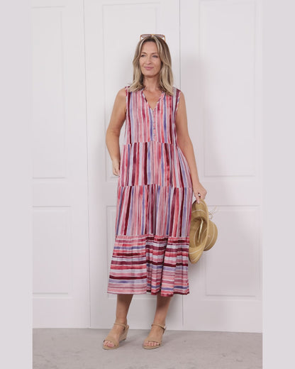 Harbour Dress - Muted Stripe