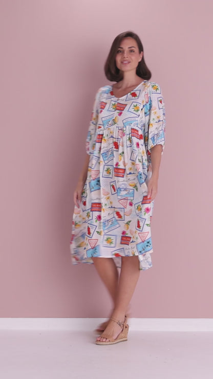 Shannon Dress - Bon Voyage Print