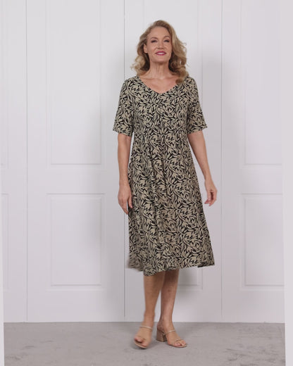 Exeter Dress - Olive Leaf