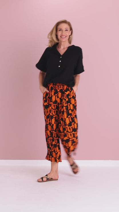 Aiko Lightweight Pants - Midcentury Orange