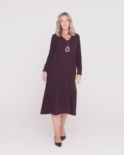 Lucia Dress - Plum Marle