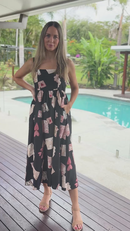 Marais Strappy Midi Dress – Parisian Postcards