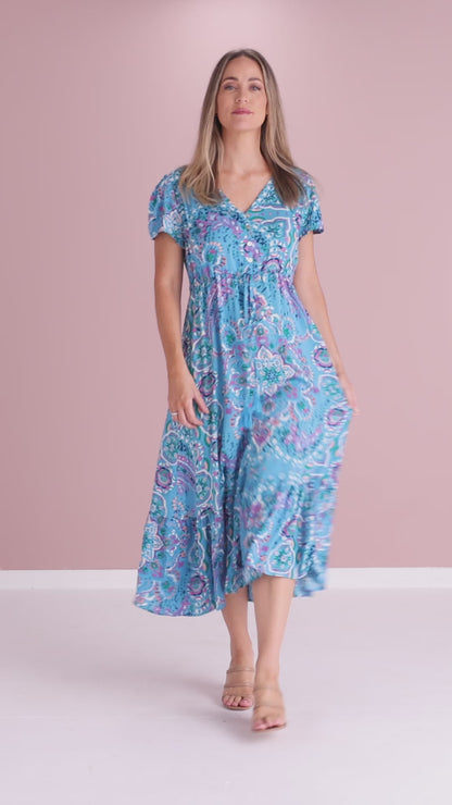 Mahlia Dress - Evie Aqua