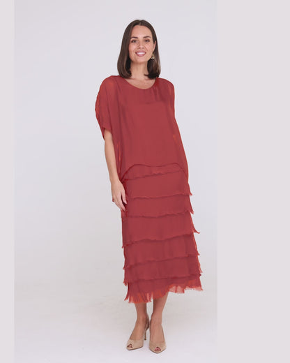 Margo Silk Dress - Ochre
