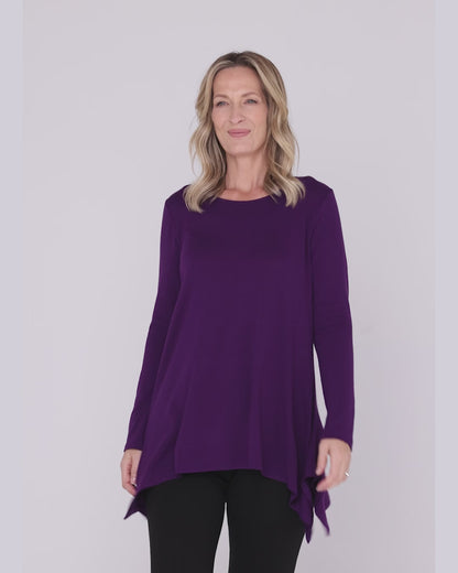 Andrea Long Sleeve Top - Purple
