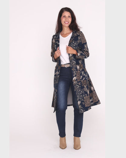 Carlton L/S Fleece Lined Jacket - Twilight Garden