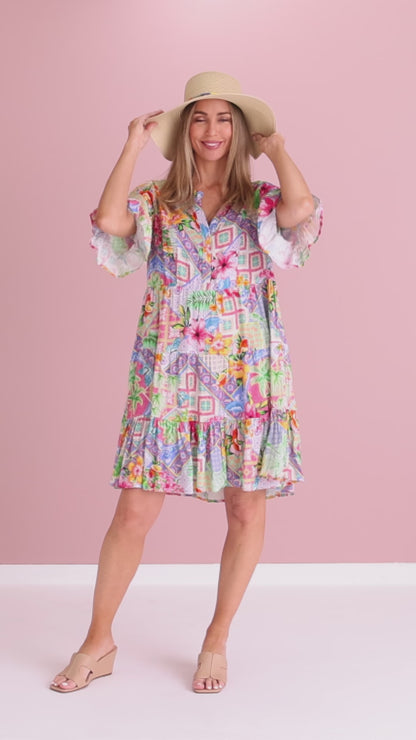 Kailani Dress - Tropical Multi