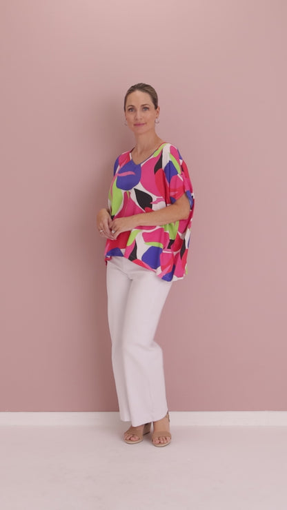 Colour Pop Top - Raspberry Lime