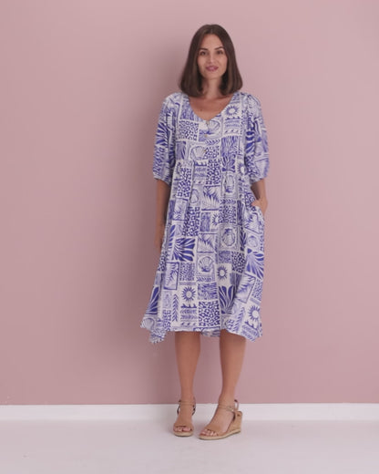 Shannon Dress - Santorini Tile