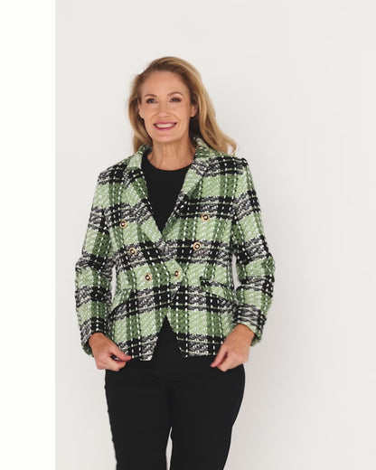 Nathalia Jacket - Green Check
