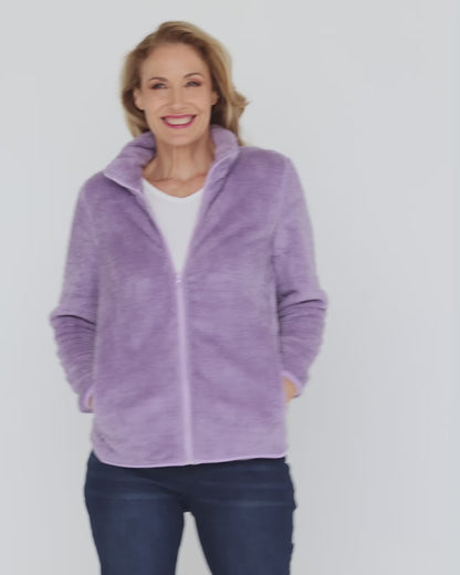 Freya Fluffy Jacket - Lavender
