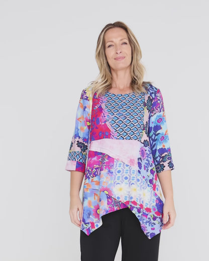 Esther Top - Garden Mosaic