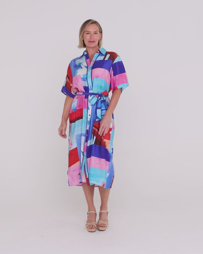 Carina Shirt Dress - Summer Gallery