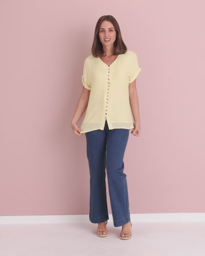 Gemma Top - Butter Yellow
