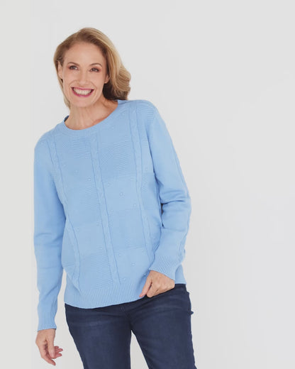 Preston Knit Jumper - Blue