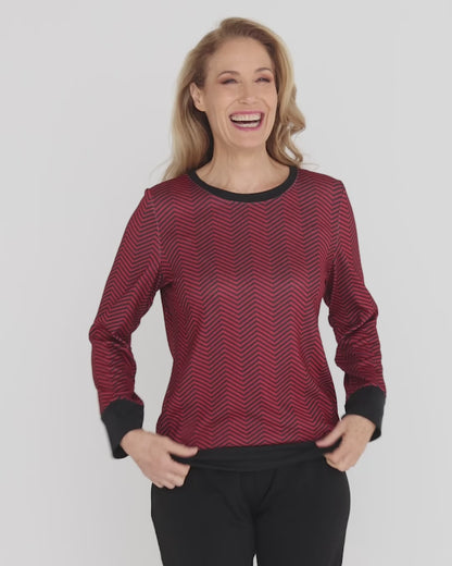 Giffard Top - Red Chevron