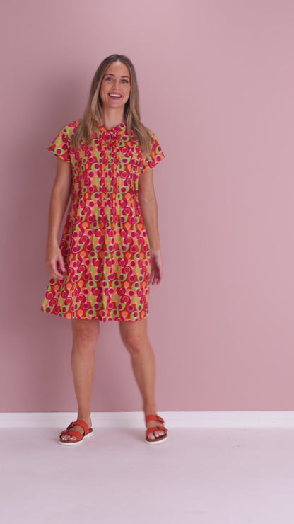 Melville Petite Cotton Dress - Papaya