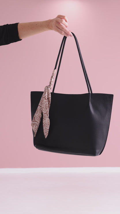 Faith Tote Bag & Clutch - Black