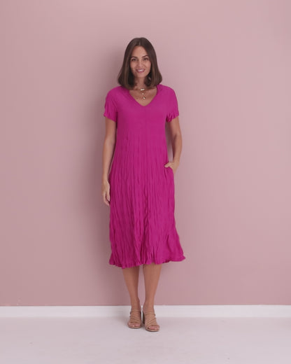 Stella Dress - Hot Pink