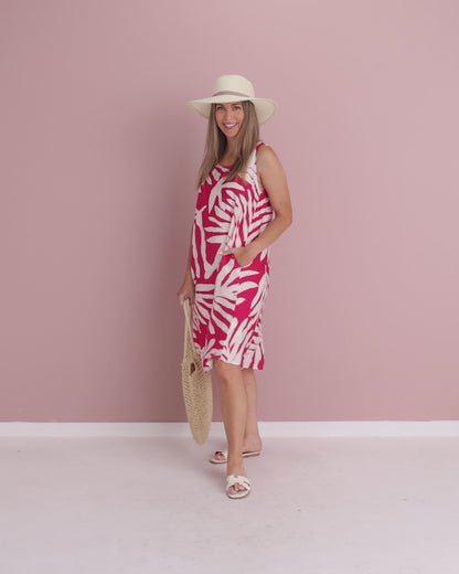 Summer Swing Dress - Hot Pink
