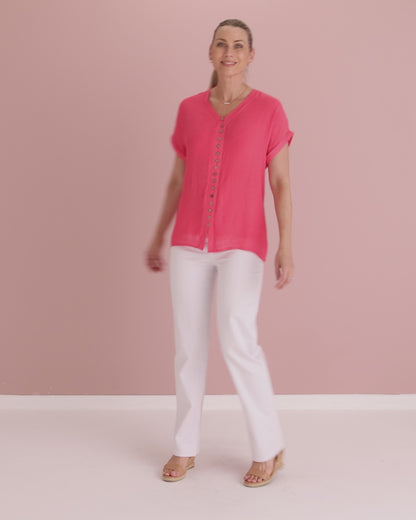 Gemma Top - Watermelon Pink