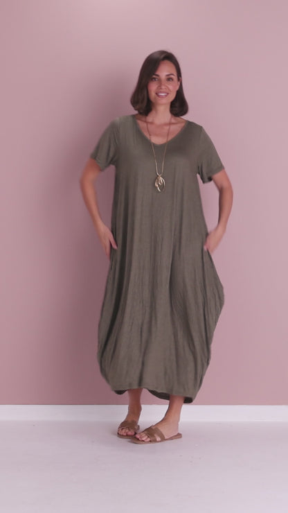 Zoe Dress - Khaki